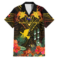 Papua New Guinea Manus Province Family Matching Mermaid Dress and Hawaiian Shirt Papua Niugini Coat Of Arms With Flag Style - Wonder Print Shop