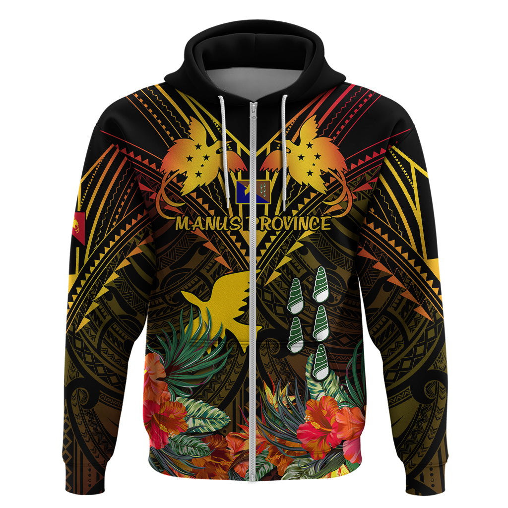 Papua New Guinea Manus Province Hoodie Papua Niugini Coat Of Arms With Flag Style - Wonder Print Shop