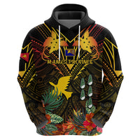 Papua New Guinea Manus Province Hoodie Papua Niugini Coat Of Arms With Flag Style - Wonder Print Shop