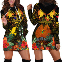 Papua New Guinea Manus Province Hoodie Dress Papua Niugini Coat Of Arms With Flag Style - Wonder Print Shop