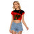 Albania Flag Day Raglan Cropped T Shirt Albanian Coat Of Arms With Red Poppy - Wonder Print Shop