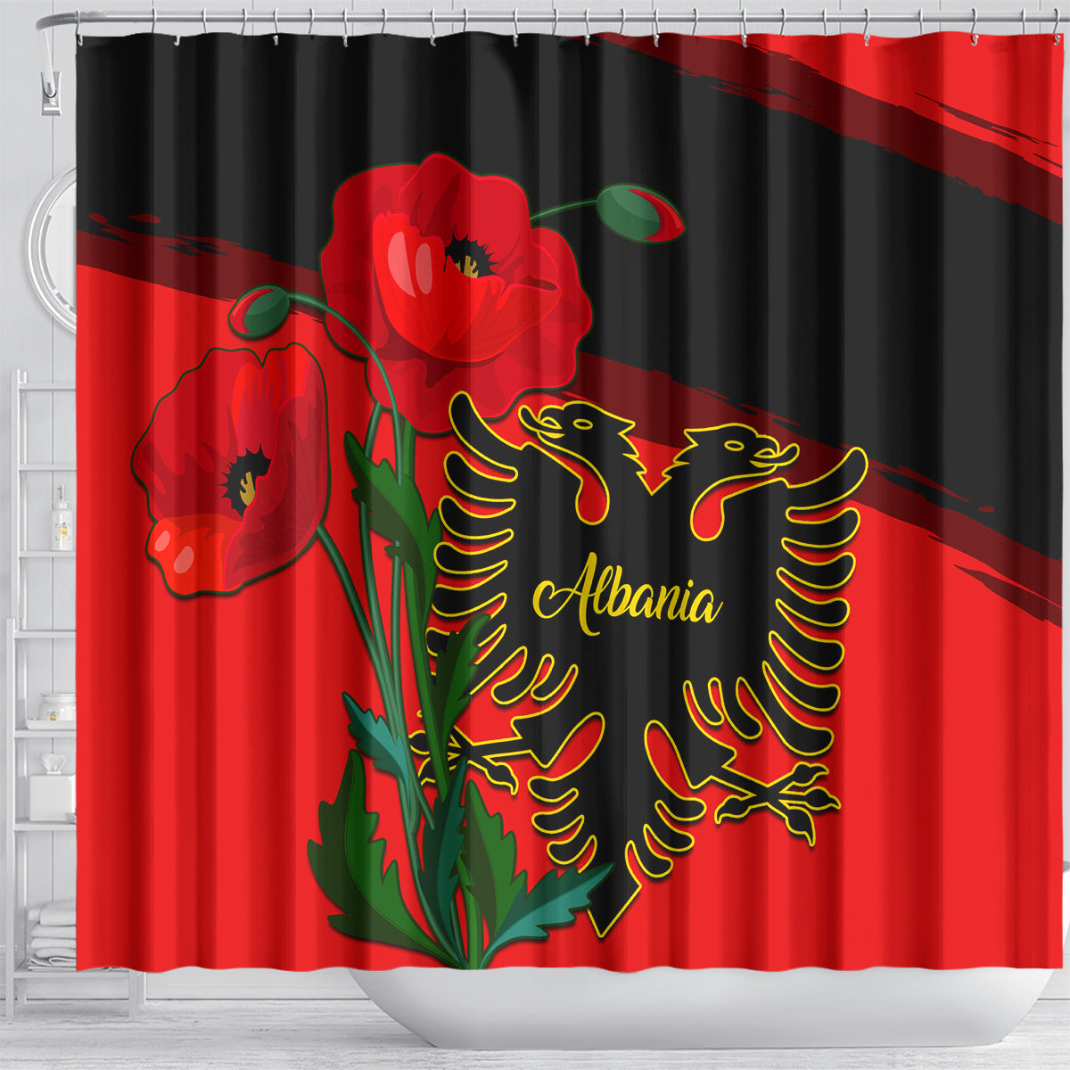 albania-flag-day-shower-curtain-albanian-coat-of-arms-with-red-poppy