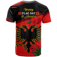 Albania Flag Day T Shirt Albanian Coat Of Arms With Red Poppy - Wonder Print Shop