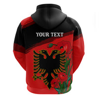 Personalised Albania Flag Day Hoodie Albanian Coat Of Arms With Red Poppy - Wonder Print Shop