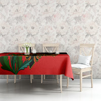 Personalised Albania Flag Day Tablecloth Albanian Coat Of Arms With Red Poppy - Wonder Print Shop