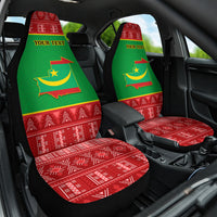 Personalised Mauritania Independence Day Car Seat Cover Mauritanian Map Mix African Pattern - Wonder Print Shop