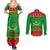 Personalised Mauritania Independence Day Couples Matching Summer Maxi Dress and Long Sleeve Button Shirt Mauritanian Map Mix African Pattern - Wonder Print Shop