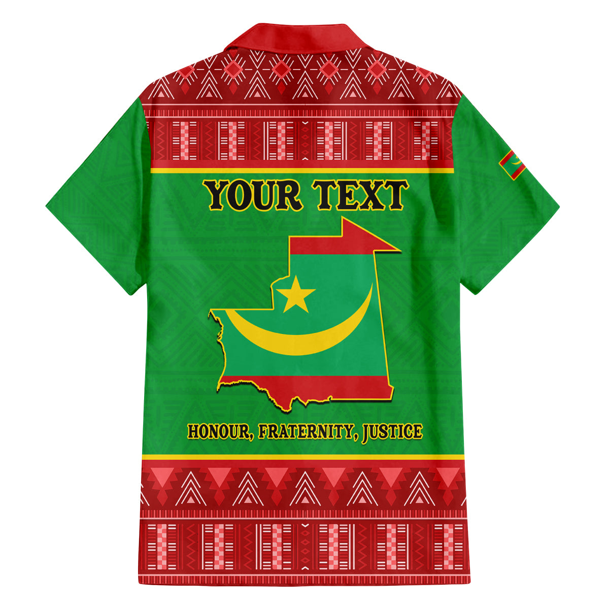 Personalised Mauritania Independence Day Family Matching Off Shoulder Short Dress and Hawaiian Shirt Mauritanian Map Mix African Pattern - Wonder Print Shop