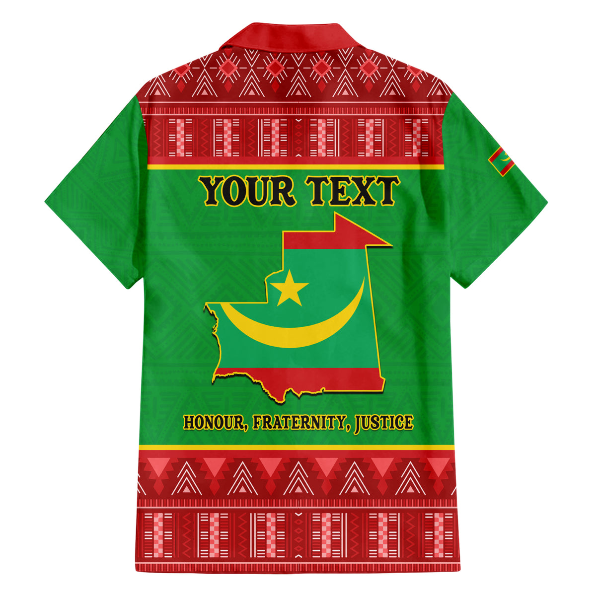 Personalised Mauritania Independence Day Family Matching Short Sleeve Bodycon Dress and Hawaiian Shirt Mauritanian Map Mix African Pattern - Wonder Print Shop