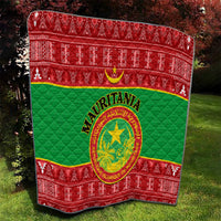 Personalised Mauritania Independence Day Quilt Mauritanian Map Mix African Pattern - Wonder Print Shop