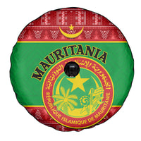 Personalised Mauritania Independence Day Spare Tire Cover Mauritanian Map Mix African Pattern - Wonder Print Shop