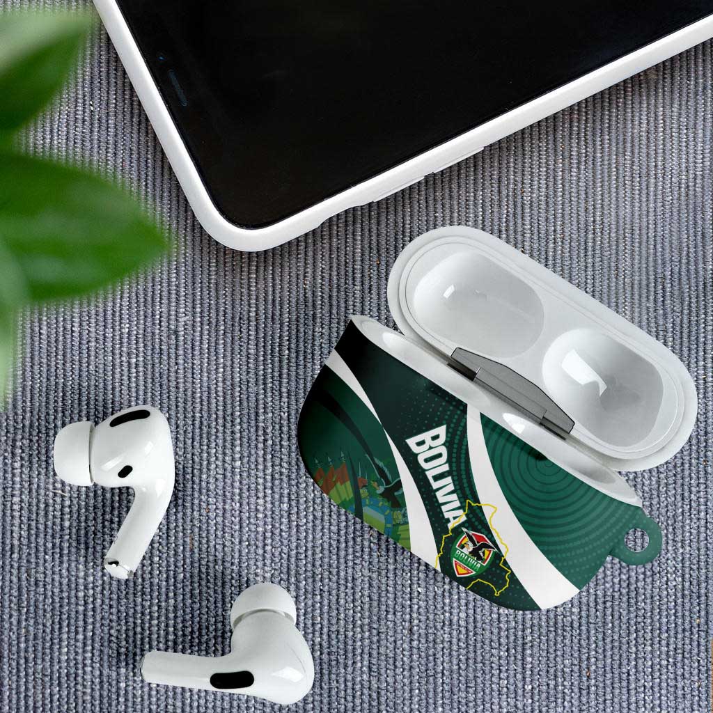 Bolivia Football AirPods Case La Verde Sporty Curves Style - Wonder Print Shop
