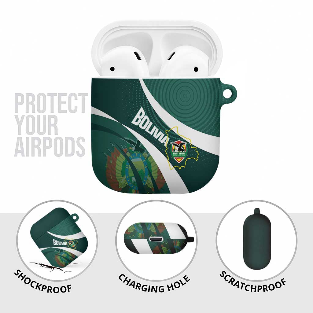 Bolivia Football AirPods Case La Verde Sporty Curves Style - Wonder Print Shop