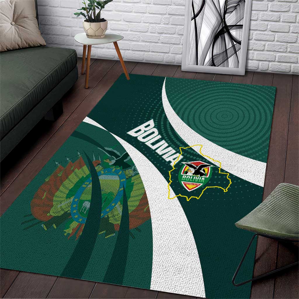Bolivia Football Area Rug La Verde Sporty Curves Style - Wonder Print Shop