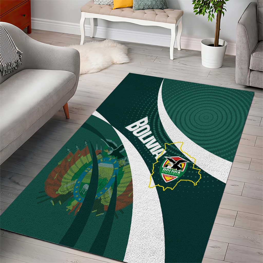 Bolivia Football Area Rug La Verde Sporty Curves Style - Wonder Print Shop