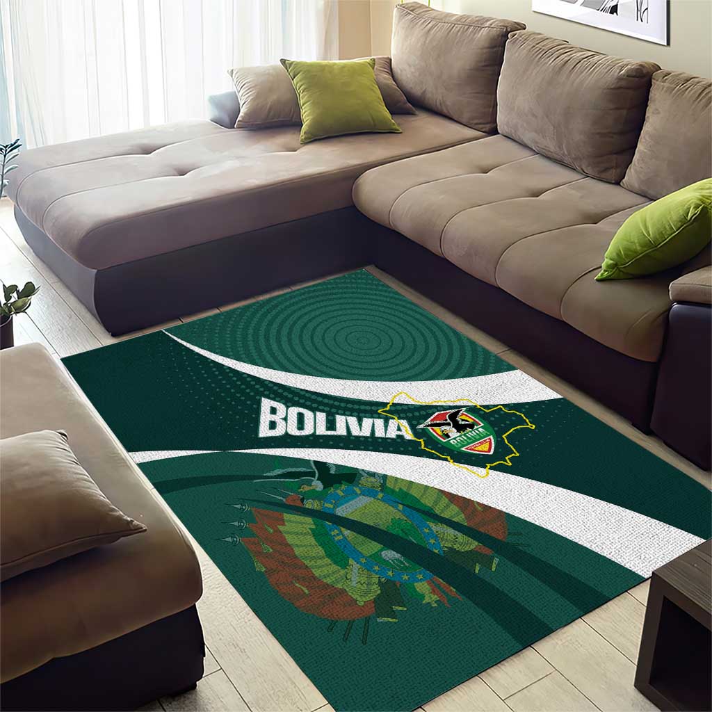 Bolivia Football Area Rug La Verde Sporty Curves Style - Wonder Print Shop