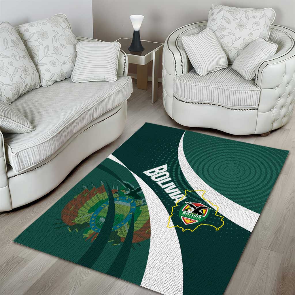 Bolivia Football Area Rug La Verde Sporty Curves Style - Wonder Print Shop