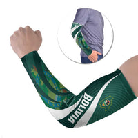 Custom Bolivia Football Arm Sleeves La Verde Sporty Curves Style - Wonder Print Shop