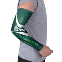 Custom Bolivia Football Arm Sleeves La Verde Sporty Curves Style - Wonder Print Shop