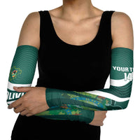 Custom Bolivia Football Arm Sleeves La Verde Sporty Curves Style - Wonder Print Shop