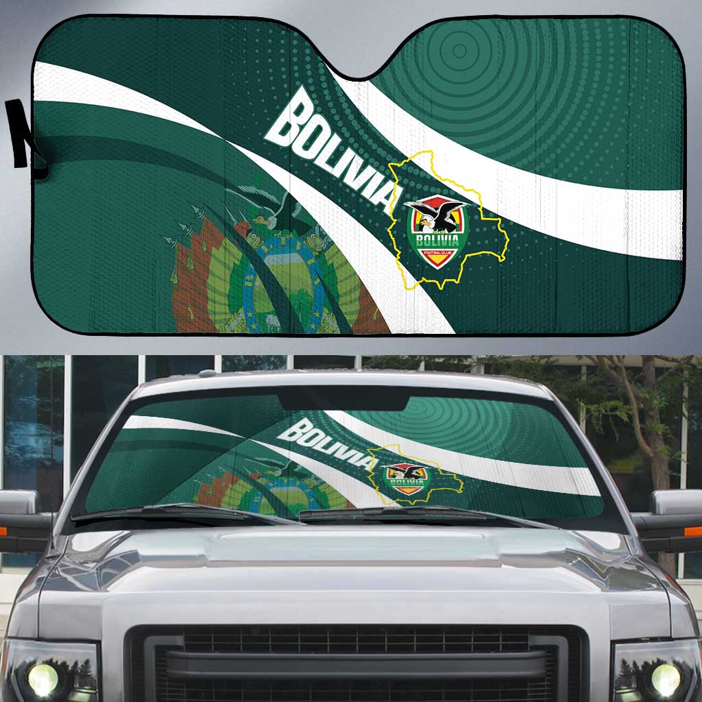 Bolivia Football Auto Sun Shade La Verde Sporty Curves Style - Wonder Print Shop