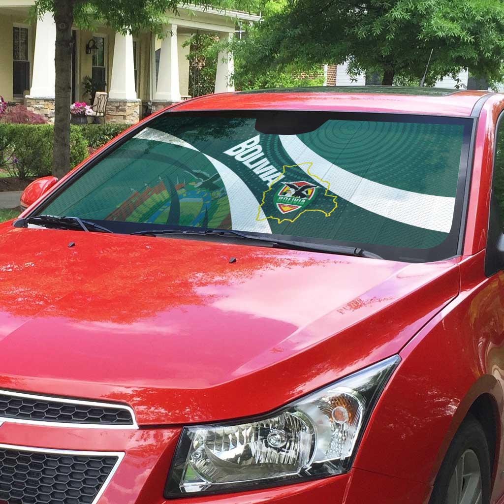 Bolivia Football Auto Sun Shade La Verde Sporty Curves Style - Wonder Print Shop
