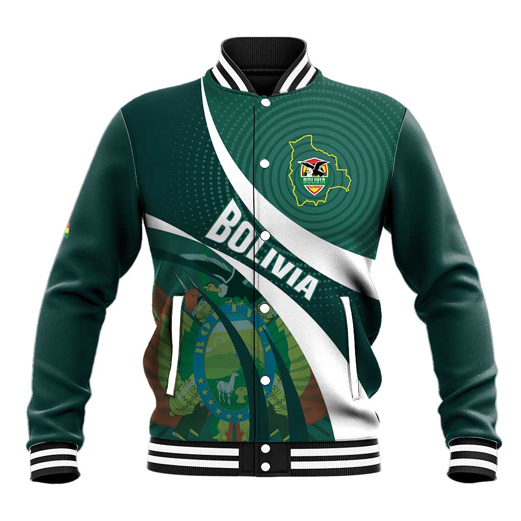 Custom Bolivia Football Baseball Jacket La Verde Sporty Curves Style - Wonder Print Shop
