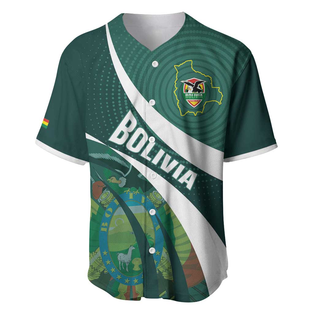 Custom Bolivia Football Baseball Jersey La Verde Sporty Curves Style - Wonder Print Shop