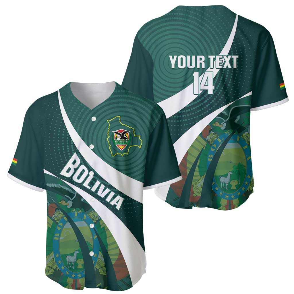 Custom Bolivia Football Baseball Jersey La Verde Sporty Curves Style - Wonder Print Shop