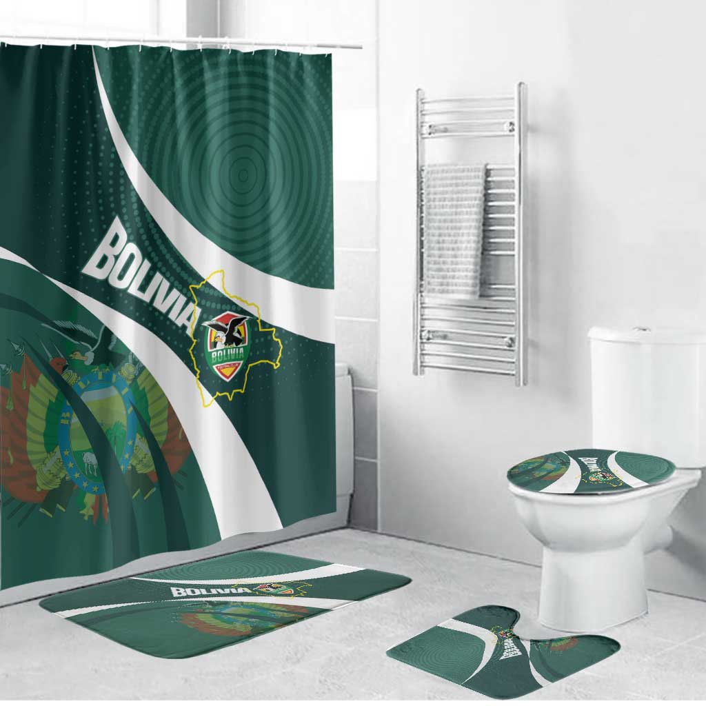Bolivia Football Bathroom Set La Verde Sporty Curves Style - Wonder Print Shop