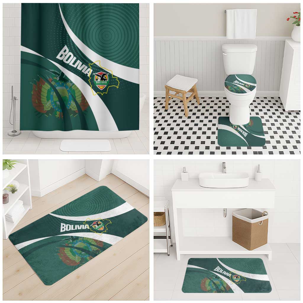 Bolivia Football Bathroom Set La Verde Sporty Curves Style - Wonder Print Shop