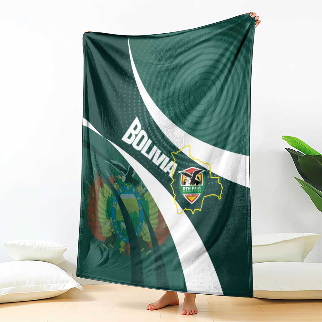 Bolivia Football Blanket La Verde Sporty Curves Style - Wonder Print Shop