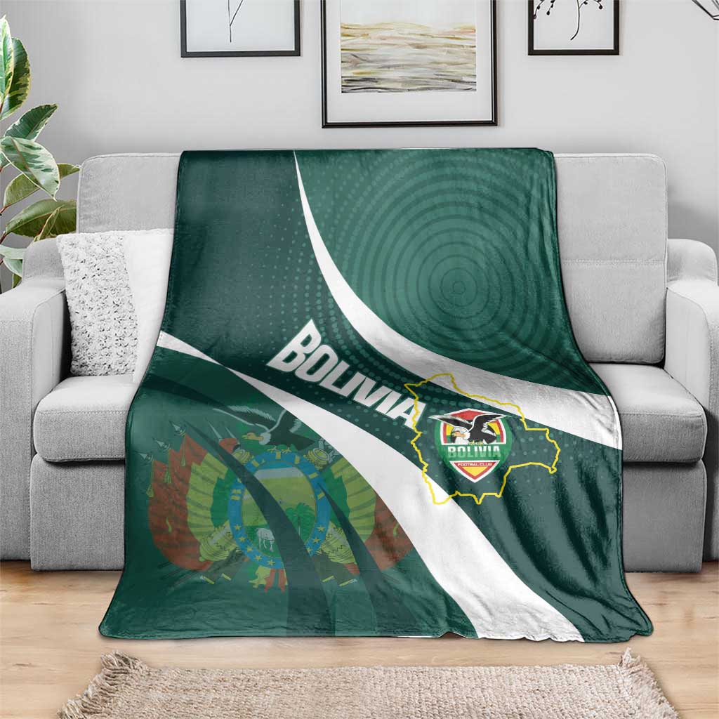 Bolivia Football Blanket La Verde Sporty Curves Style - Wonder Print Shop