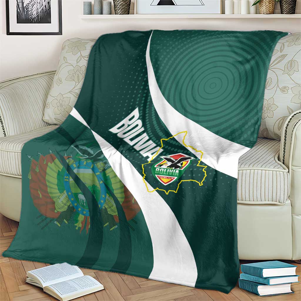 Bolivia Football Blanket La Verde Sporty Curves Style - Wonder Print Shop