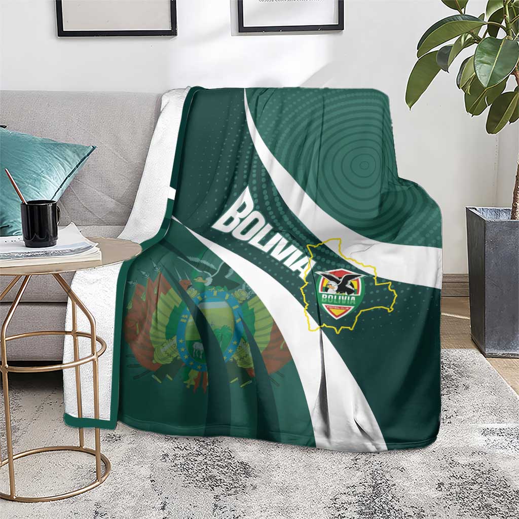 Bolivia Football Blanket La Verde Sporty Curves Style - Wonder Print Shop