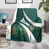 Bolivia Football Blanket La Verde Sporty Curves Style - Wonder Print Shop