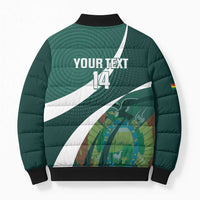 Custom Bolivia Football Bomber Puffer Jacket La Verde Sporty Curves Style - Wonder Print Shop