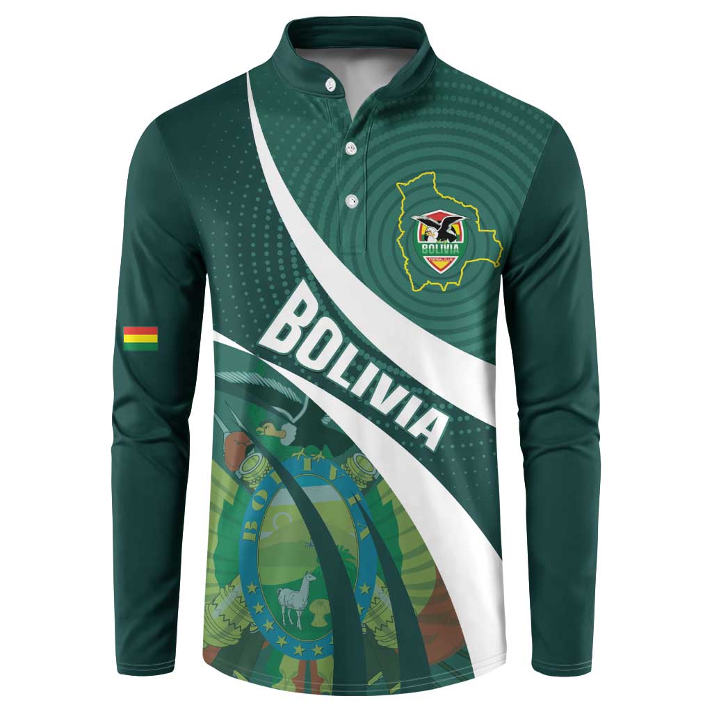 Custom Bolivia Football Button Sweatshirt La Verde Sporty Curves Style - Wonder Print Shop