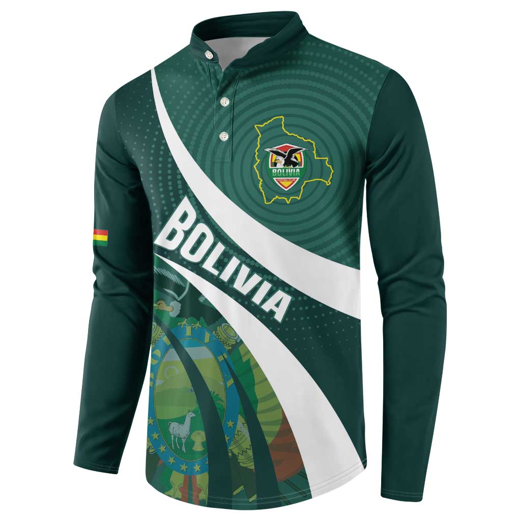 Custom Bolivia Football Button Sweatshirt La Verde Sporty Curves Style - Wonder Print Shop