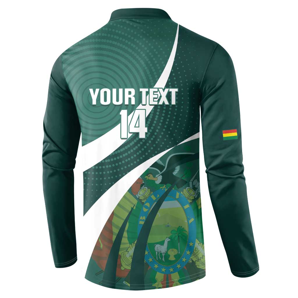 Custom Bolivia Football Button Sweatshirt La Verde Sporty Curves Style - Wonder Print Shop