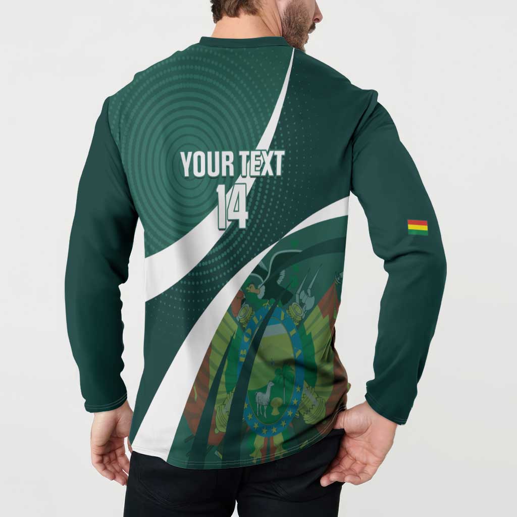 Custom Bolivia Football Button Sweatshirt La Verde Sporty Curves Style - Wonder Print Shop