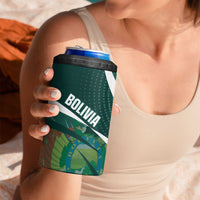 Custom Bolivia Football 4 in 1 Can Cooler Tumbler La Verde Sporty Curves Style - Wonder Print Shop