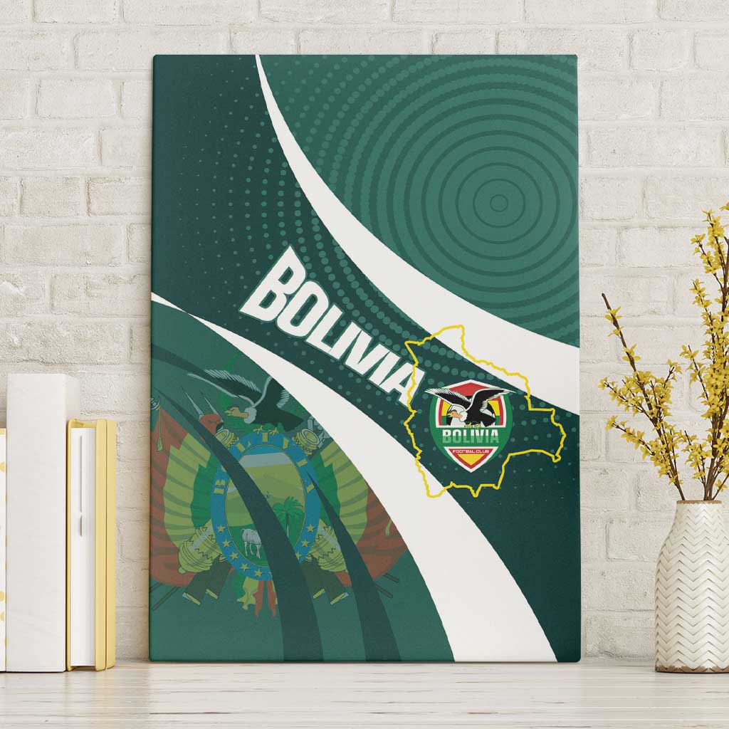 Bolivia Football Canvas Wall Art La Verde Sporty Curves Style - Wonder Print Shop