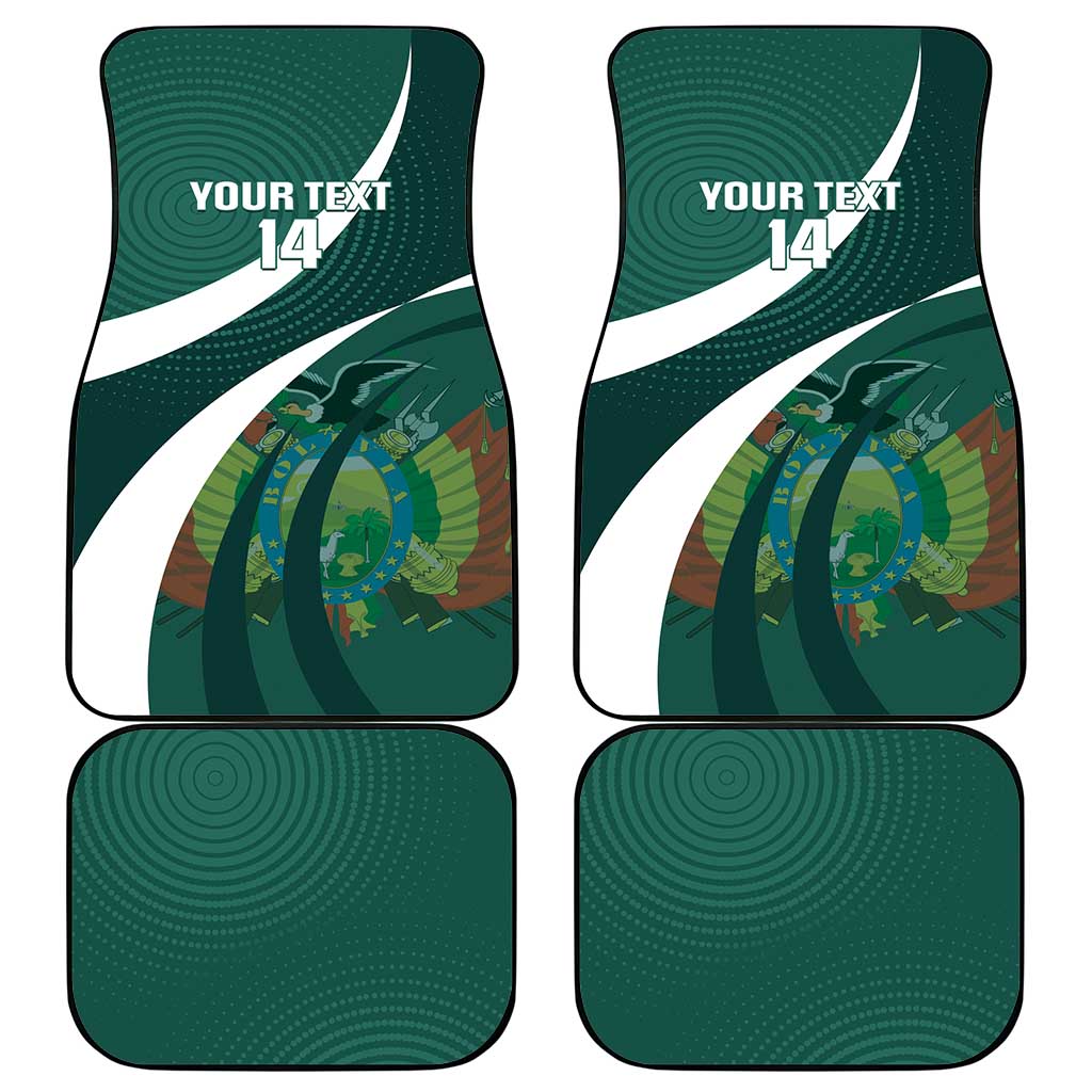 Custom Bolivia Football Car Mats La Verde Sporty Curves Style - Wonder Print Shop