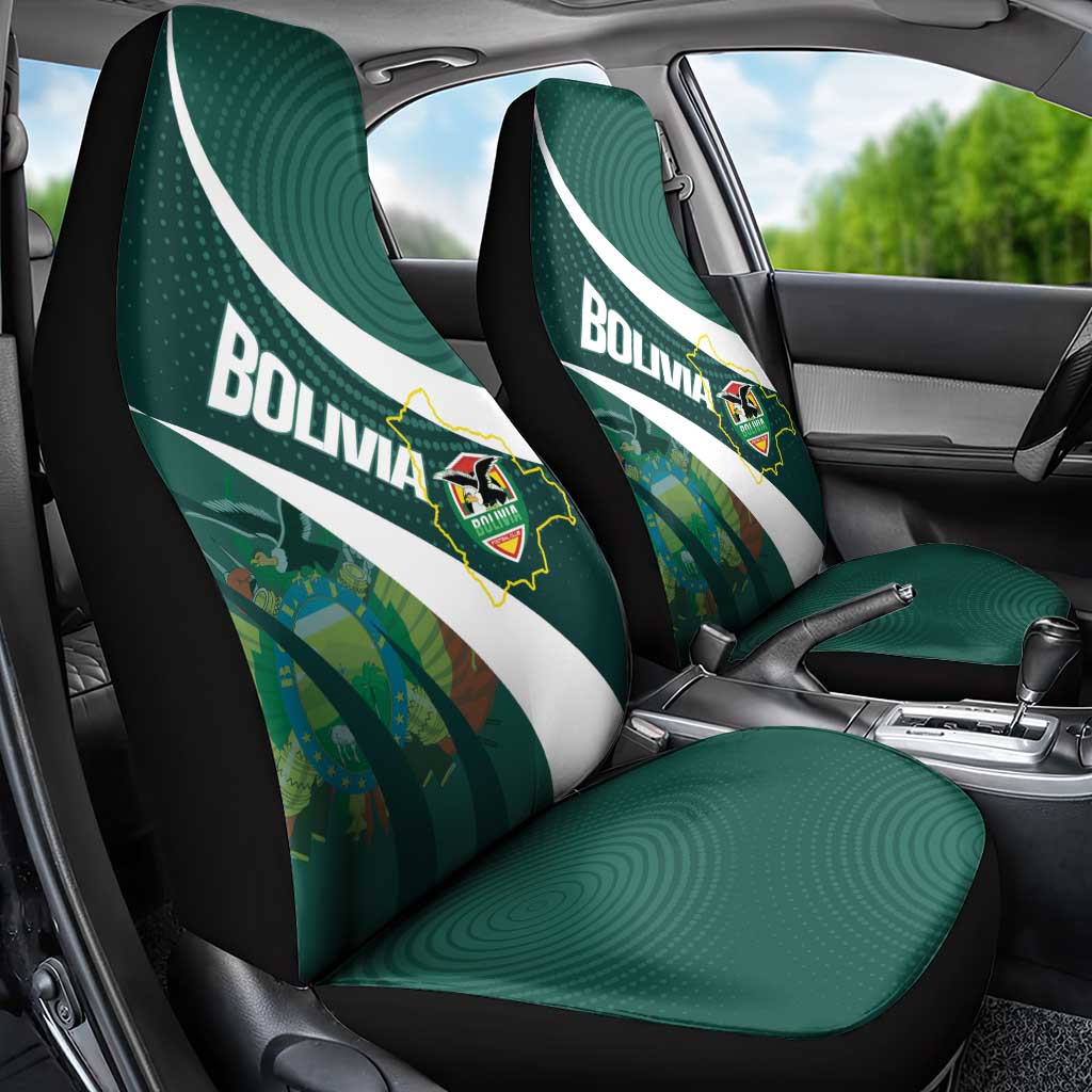 Bolivia Football Car Seat Cover La Verde Sporty Curves Style - Wonder Print Shop