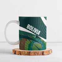 Custom Bolivia Football Ceramic Mug La Verde Sporty Curves Style - Wonder Print Shop