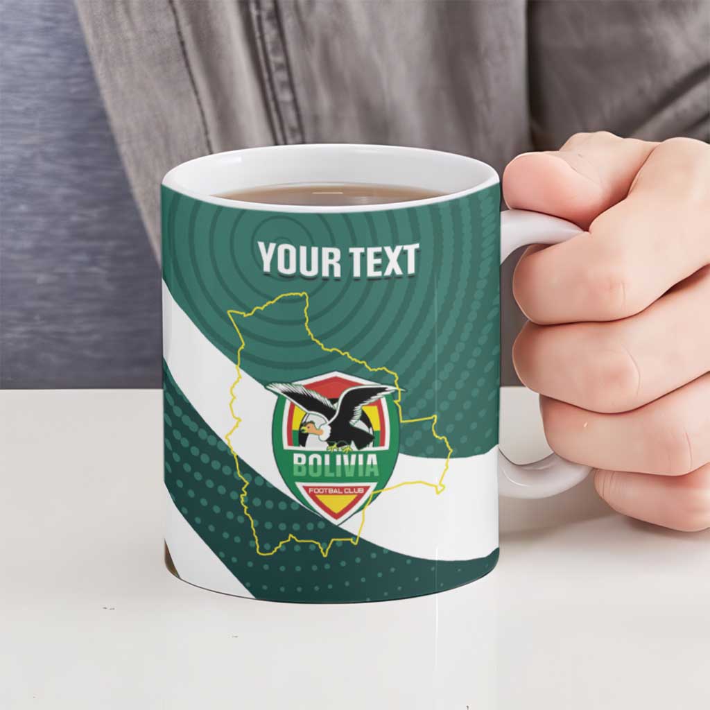 Custom Bolivia Football Ceramic Mug La Verde Sporty Curves Style - Wonder Print Shop