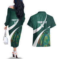 Custom Bolivia Football Couples Matching Off The Shoulder Long Sleeve Dress and Hawaiian Shirt La Verde Sporty Curves Style - Wonder Print Shop