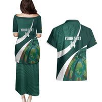 Custom Bolivia Football Couples Matching Puletasi and Hawaiian Shirt La Verde Sporty Curves Style - Wonder Print Shop