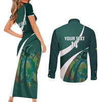 Custom Bolivia Football Couples Matching Short Sleeve Bodycon Dress and Long Sleeve Button Shirt La Verde Sporty Curves Style - Wonder Print Shop
